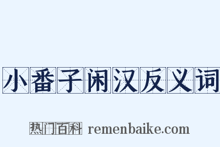 小番子闲汉反义词是什么意思的图片